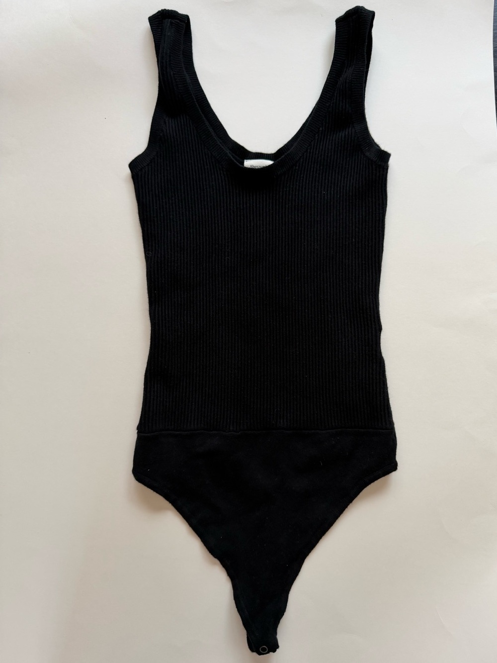 Abercrombie & Fitch, Women’s Black Ribbed Tank, Thong Bodysuit, XS